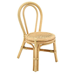 Aubry Gaspard Chaise enfant en rotin naturel et cannage Bogiwo.