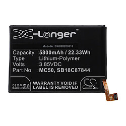 vhbw Batterie remplacement pour Motorola MC50, SB18C87844 pour smartphone (5800mAh, 3,85V, Li-polymère) 