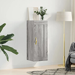 vidaXL Armoire murale sonoma gris 34,5x34x90 cm bois d'ingénierie