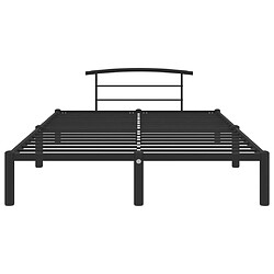 Avis Maison Chic Lit adulte - Lit simple Cadre de lit,Structure du lit Contemporain Noir Métal 140 x 200 cm -MN63693