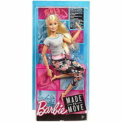 Barbie Made to Move PoupAes avec 22 articulations et vAtements de yoga, floral, gris pas cher