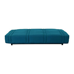 Acheter Banquette clic clac 3 places - Bleu canard - 100% coton - L 193 x P 92 cm - LENA