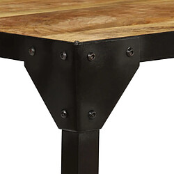 Avis vidaXL Table basse Bois massif de manguier brut et acier 110 cm