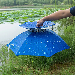 Avis Universal Parapluie, chapeau, parapluie, parasol, protecteur, parapluie pour adultes, chapeau, parapluie de pêche, parapluie pliant, parasol vide.(Bleu)