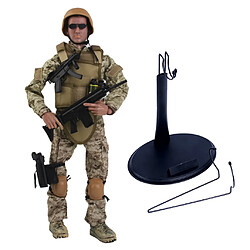 1: 6 Figurine de Soldat Militaire avec Support de Base pour Présentoir 2 En 1