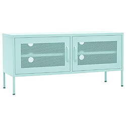 Maison Chic Meuble TV scandinave - Banc TV pour salon Vert menthe 105x35x50 cm Acier -MN84644