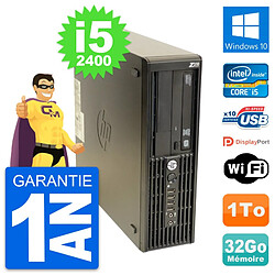 PC HP WorkStation Z210 SFF Core i5-2400 RAM 32Go Disque 1To Windows 10 Wifi · Occasion 