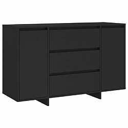 Maison Chic Buffet commode,console avec 3 tiroirs pour rangement Noir 120x41x75 cm Aggloméré -MN59960