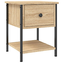 vidaXL Table de chevet chêne sonoma 34x35,5x45 cm bois d'ingénierie