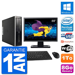 PC HP 8300 Elite SFF Ecran 22" Intel G630 RAM 8Go Disque Dur 1To Windows 10 Wifi - Occasion