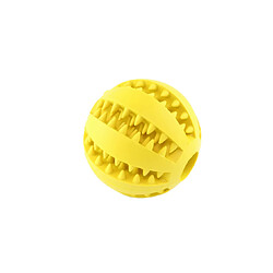 YP Select Jouet de distribution de nourriture pour chien, jouet de nettoyage de dents en caoutchouc naturel non toxique Jaune 5 cm