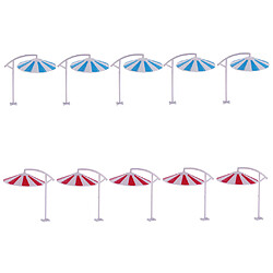 10pcs Parasol Suspendu Modèle Miniature en Plastique pour Décoration Paysage Train Jardin Plage Échelle 1/100