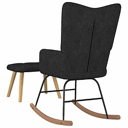 Acheter Maison Chic Chaise à bascule avec repose-pied | Fauteuil Relax Noir Tissu -GKD55467