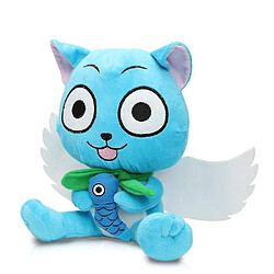 Universal Fairy Tail Happy Cat Holding Fish Doll Natsu Plush Toy 27cm 