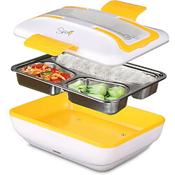 Spice Lunch box Boîte à Repas électrique Amovible de 0,9 L en Acier Inoxydable jaune blanc 