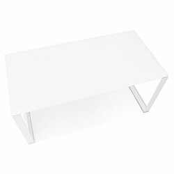 Paris Prix Bureau Design en Verre Abigano 160cm Blanc pas cher