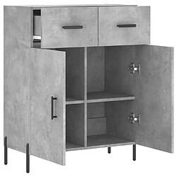 Maison Chic Buffet,Meuble de Rangement,commode pour salon,Cuisine gris béton 69,5x34x90 cm bois d'ingénierie -MN37930 pas cher