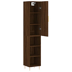 Avis vidaXL Buffet haut Chêne marron 34,5x34x180 cm Bois d'ingénierie