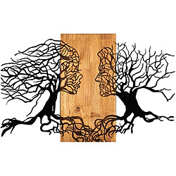 Hanah Home Décoration murale en métal et bois Arbres 92 x 58 cm. Décoration murale en métal et bois Arbres 92 x 58 cm