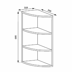 Mpc Étagère D'angle Aspect Sonoma Chêne 60 X 30 X 60 pas cher