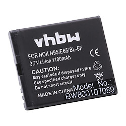 vhbw Batterie remplacement pour Nokia BL-5F pour smartphone (1100mAh, 3,7V, Li-ion) 