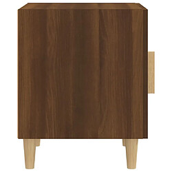 Acheter Maison Chic Table de chevet Table de Nuit Meuble de Rangement Chêne marron Bois d'ingénierie