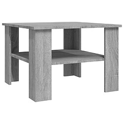 vidaXL Table basse Sonoma gris 60x60x42 cm Bois d'ingénierie