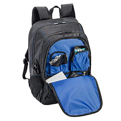 'Pedea Sac à Dos de Jeu Game Laptop Sac à Dos pour Ordinateur Portable jusqu'à 17,3 (43,9 cm) Compatible avec ASUS, Dell, MSI ? Imperméable, Noir/Bleu