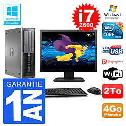 PC HP 6200 SFF Ecran 19" Intel i7-2600 RAM 4Go Disque 2To Graveur DVD Wifi W7 - Occasion