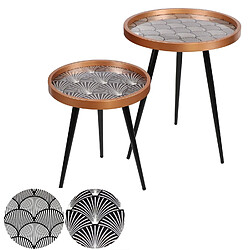 Urban Living 2 Tables d'appoint design Art Décoration - Noir