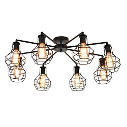 Universol 8 Heads American Country Vintage Industrial Style Living Room Dining Room Iron Ceiling Lights 