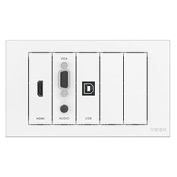 Vision TC3-PK prise de courant Blanc Socket-Outlets