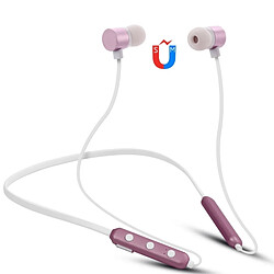 Wewoo Écouteur Bluetooth Oreillette à suspension 4.2 BT-900prise en charge de la lecturede la musiquedu volume et des réponses or rose 