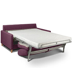 Avis Inside 75 Canapé convertible OGGETTO matelas 16 cm système express sommier lattes 140cm RENATONISI tweed fuchsia