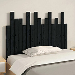 Avis Maison Chic Tête de lit scandinave pour lit adulte,Meuble de chambre murale Noir 108x3x80 cm Bois massif de pin -MN33743