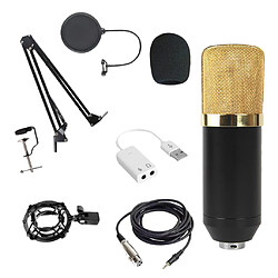 Kit Microphone à Condensateur Pour Enregistrement Studio Golden A Avec Carte Son