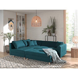 Avis Lisa Design Rune - canapé d'angle - avec pouf d'appoint - 4 places - style scandinave - gauche