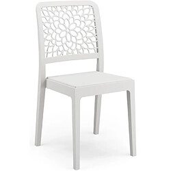 Lot de 4 chaises - ARETA - TICHE - 51 x 46 x H88 cm - Blanc