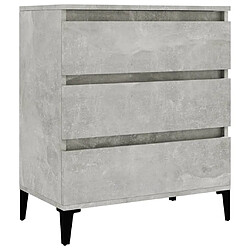 Maison Chic Buffet,Meuble de Rangement,commode pour salon,Cuisine Gris béton 60x35x70 cm Bois d'ingénierie -MN13151