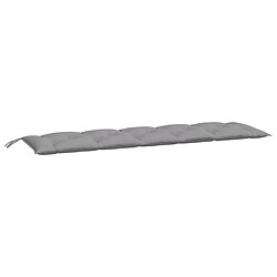 Maison Chic Coussin Confort | pouf | Coussin de banc de jardin gris 180x50x7 cm tissu oxford -GKD16311