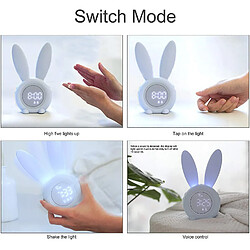 Acheter Universal Réveil lumineux pour enfants, réveil pour enfants mignon lapin réveil numérique lumineux LED avec lampe de chevet fonction somnolence contrôle du temps lumineux cadeau pour les enfants filles, garçons, (bleu)