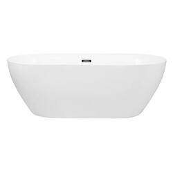 Beliani Baignoire îlot blanche 150 x 75 cm CARRERA pas cher