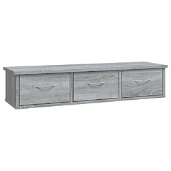 Maison Chic Armoire murale,Meuble de Rangement pour salon,cuisine Sonoma gris 88x26x18,5 cm Bois d'ingénierie -MN42368