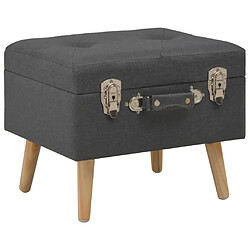 vidaXL Tabouret de rangement 40 cm Gris foncé Tissu