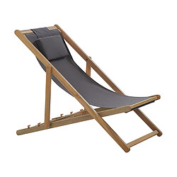 Beliani Chaise longue Bois Gris AVELLINO