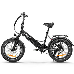 Vélo Électrique SAMEBIKE LOTDM200-II - Moteur 500W Batterie 48V13Ah Autonomie 40KM Freins à Disque Mécaniques - Noir