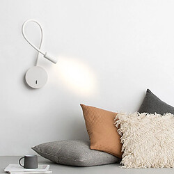 Universal Applique de chevet 3W Lampe de lecture Génération Simple Nordique Créative Applique rétractable (blanc, sans prise)