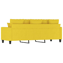 Acheter vidaXL Canapé à 3 places Jaune clair 180 cm Tissu