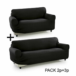 Housse de canapé Sofakover Pocket Duo Romeo 2 Unités - Noir