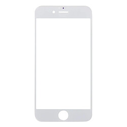 Wewoo Vitre blanc pour iPhone 6s Plus lentille de verre extérieure de l'écran avant pièce détachée